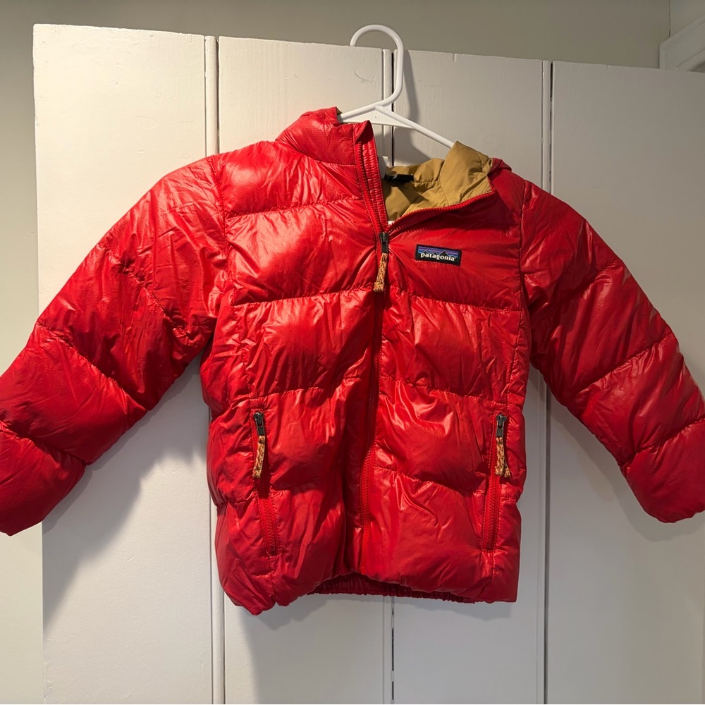 Patagonia High-Loft Down Red Puffer Jacket